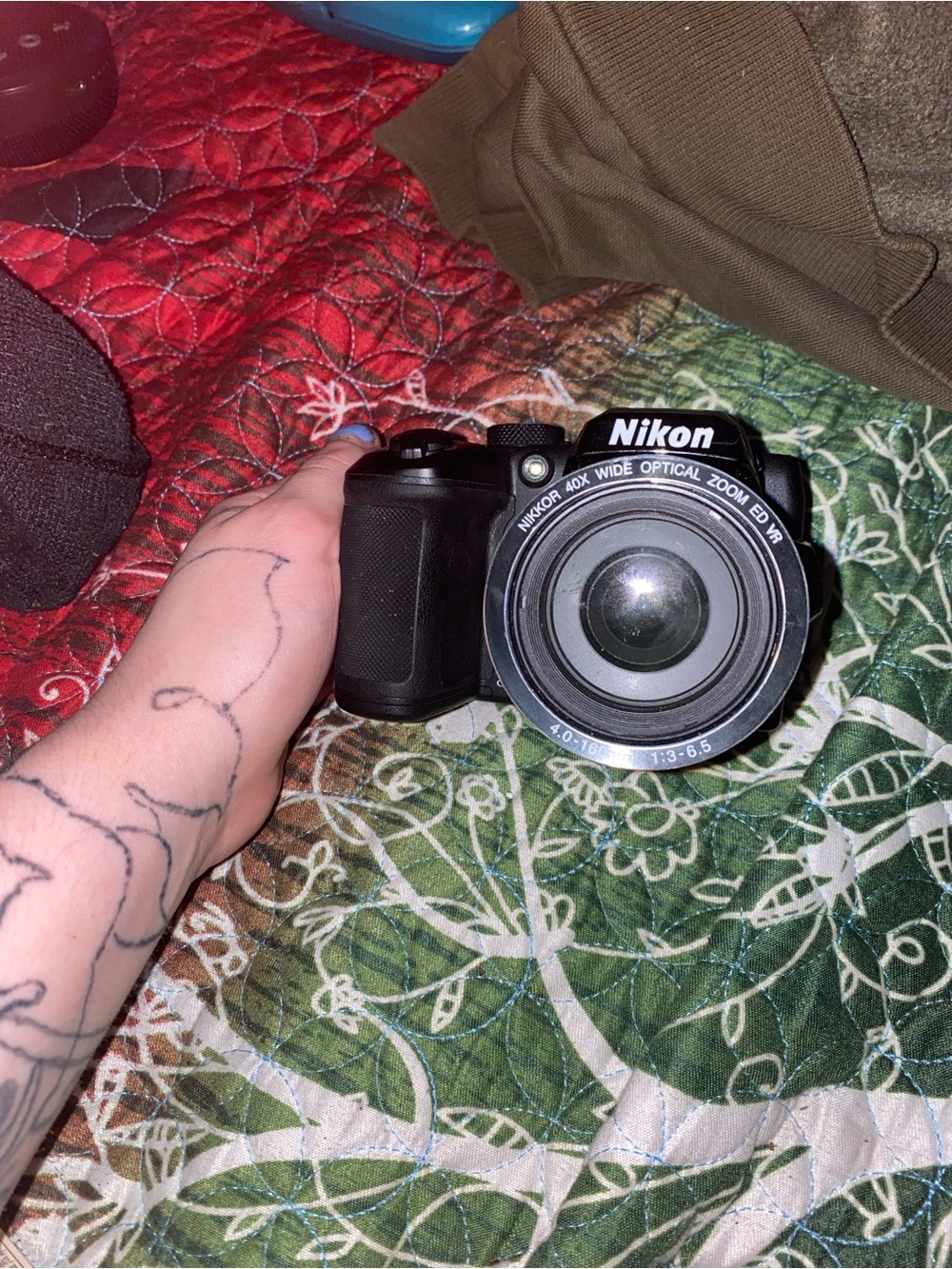 Nikon Black Bridge Camera with Prominent Front Lens